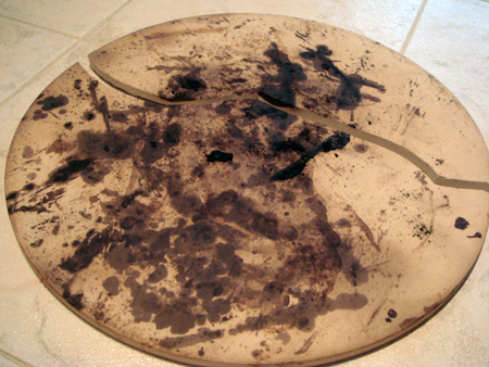 broken pizza stone