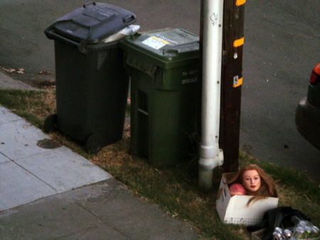 Heads in the trash